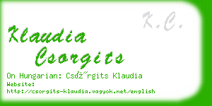 klaudia csorgits business card